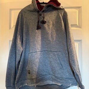 Kimes Ranch Gray Hoodie with Red Interior